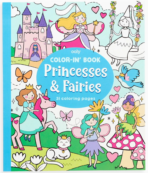 Color-in' Book - Princesses & Fairies