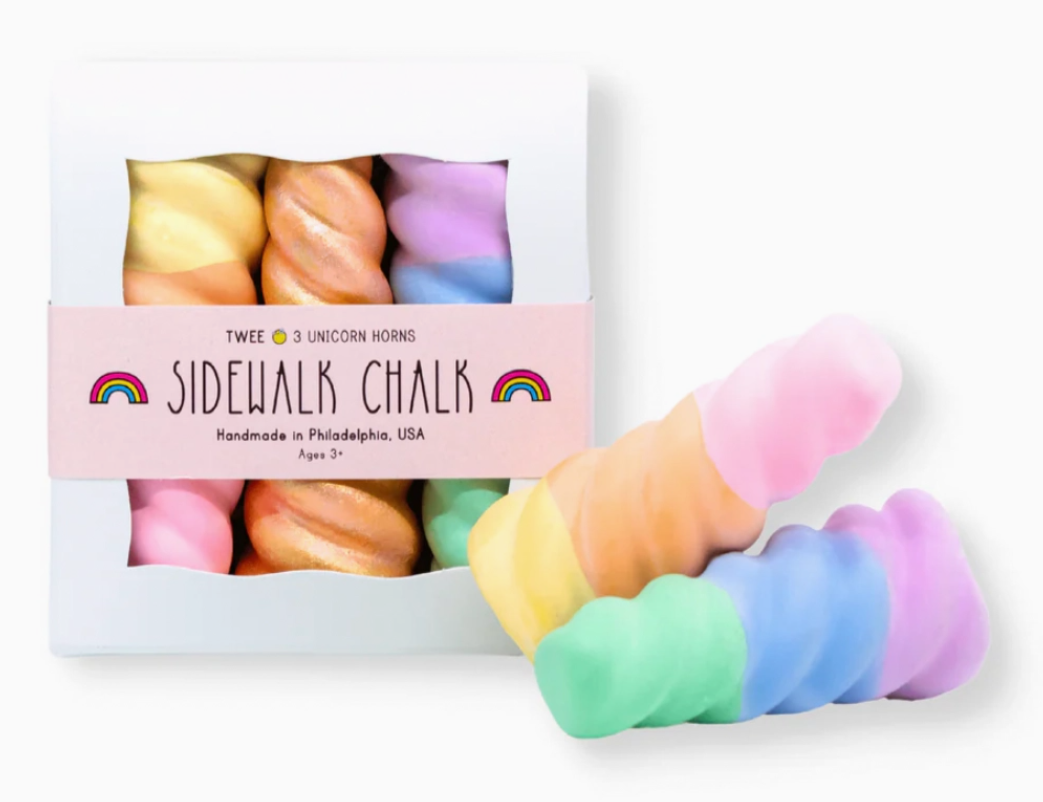 Rainbow Unicorn Horn Handmade Sidewalk Chalk