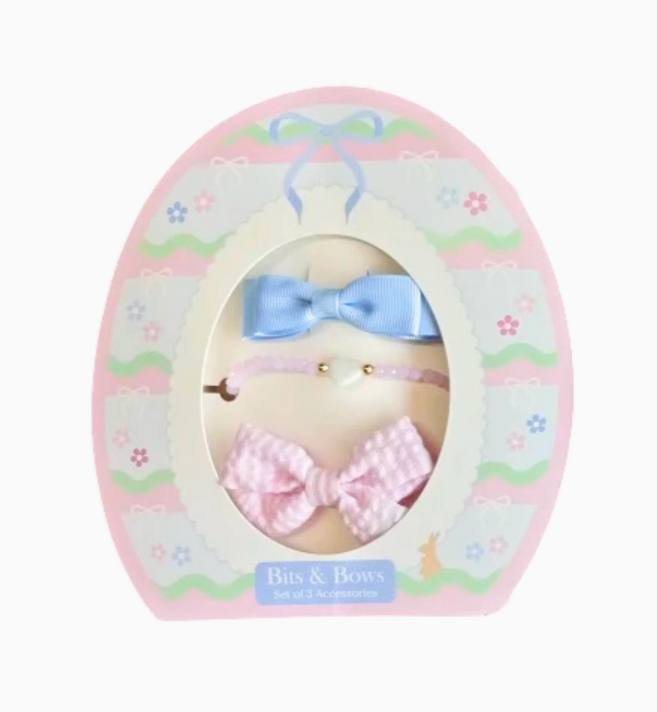 Easter Egg Bows & Bracelet Set