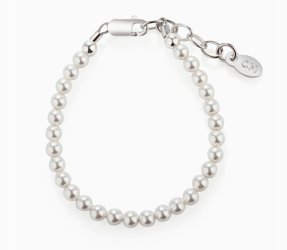 Sterling Silver Dainty Pearl Bracelet