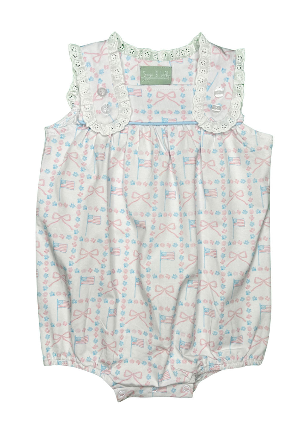 USA Flags Eyelet Bubble