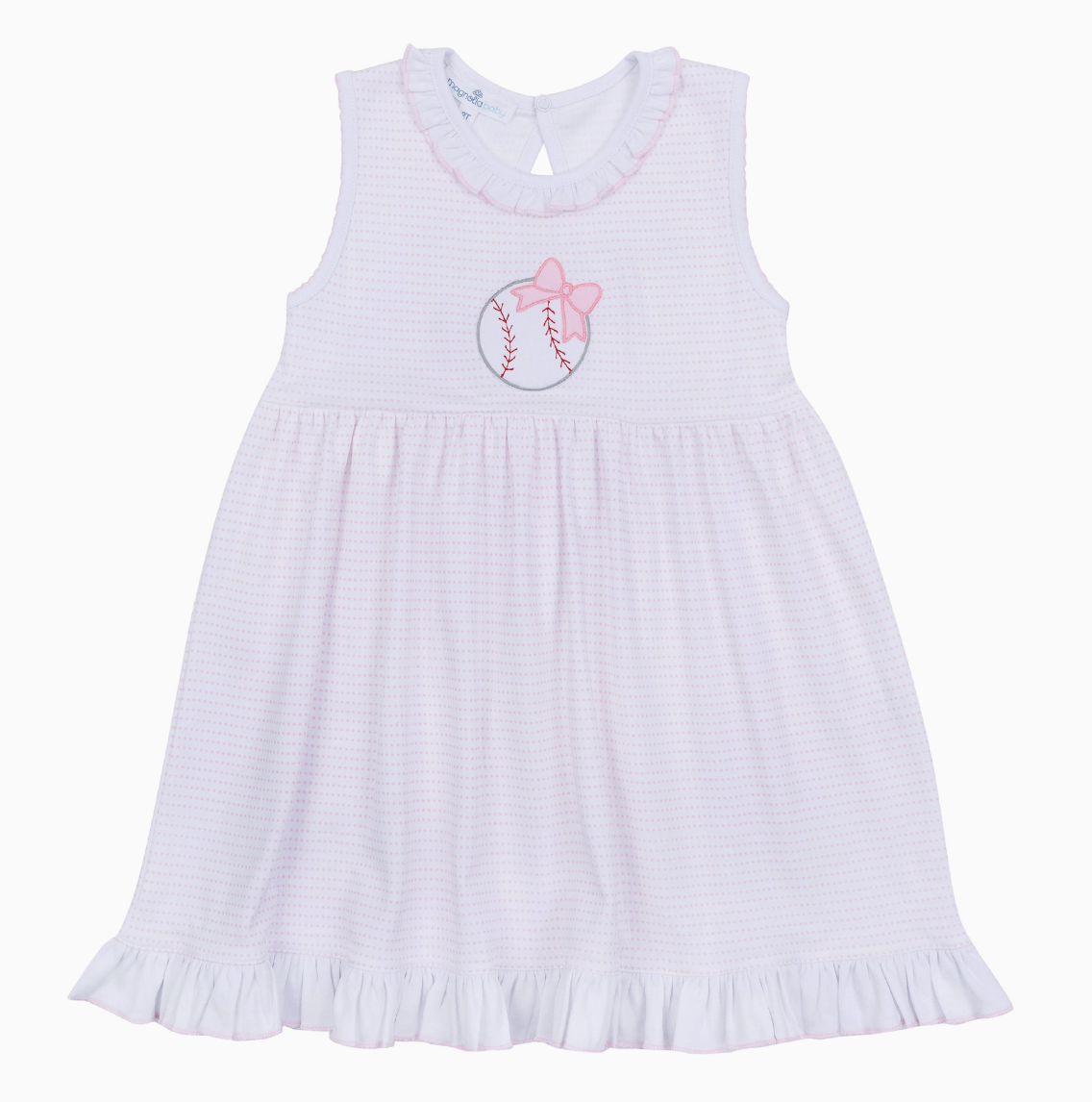 Tiny Slugger Applique Dress - Pink