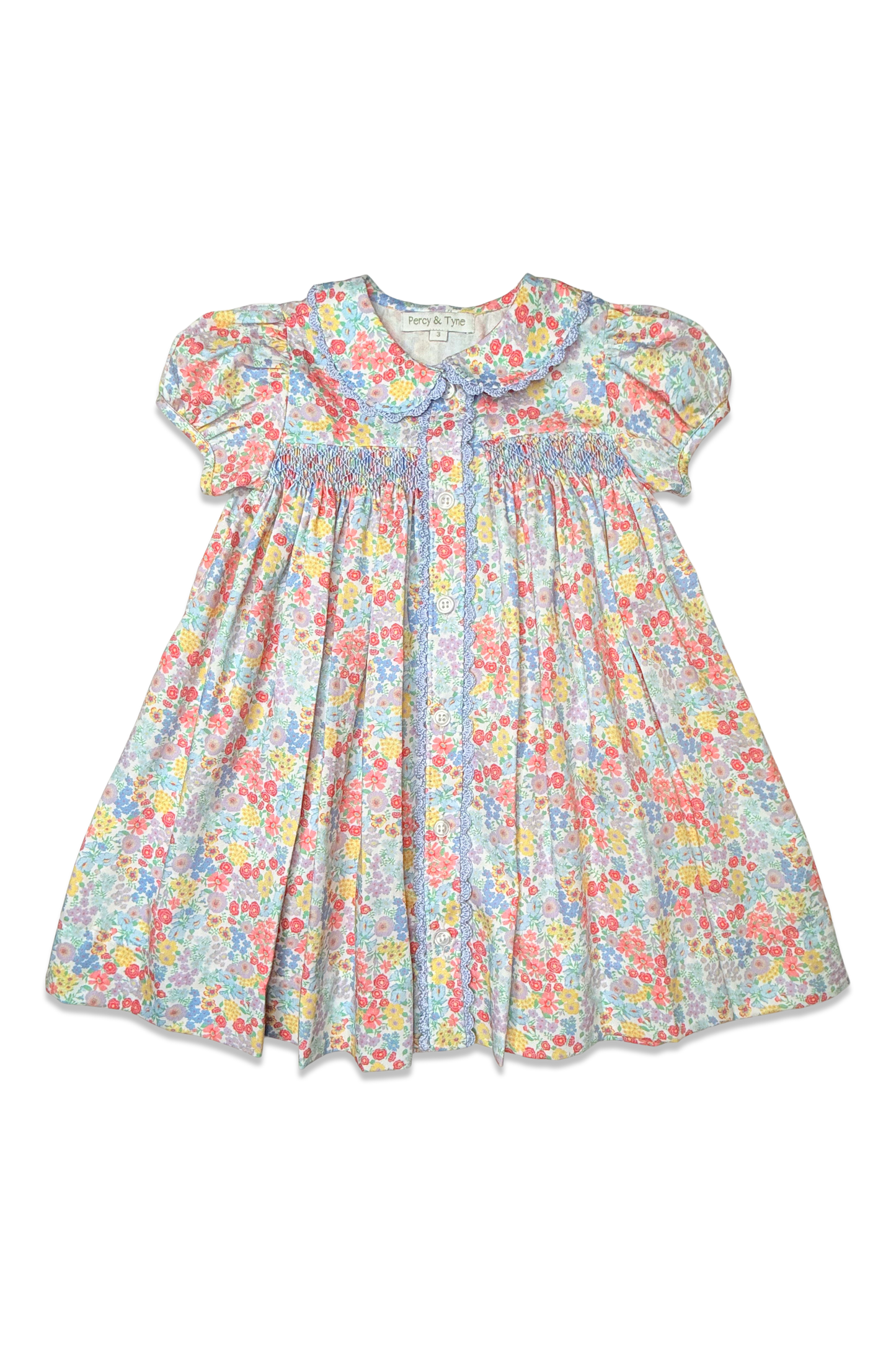 Smocked Placket Dress - Churchill Floral