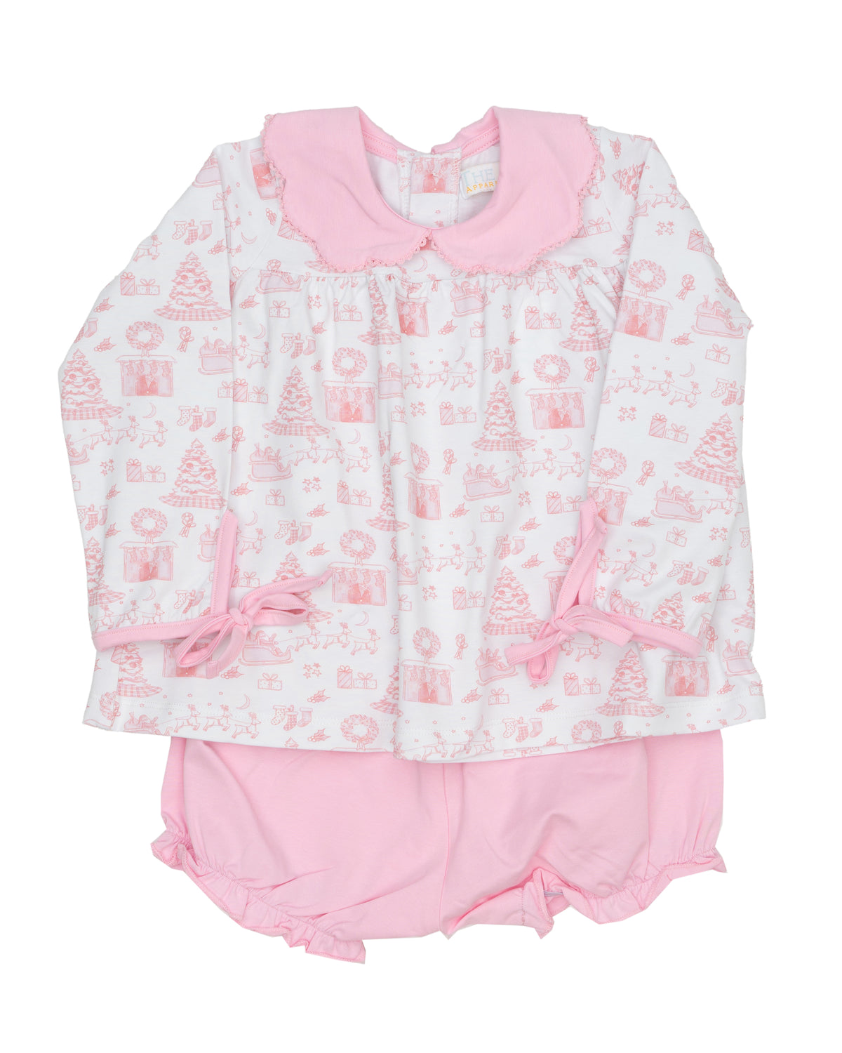 Mary Charlotte Pink Fireside Noel Bloomer Set