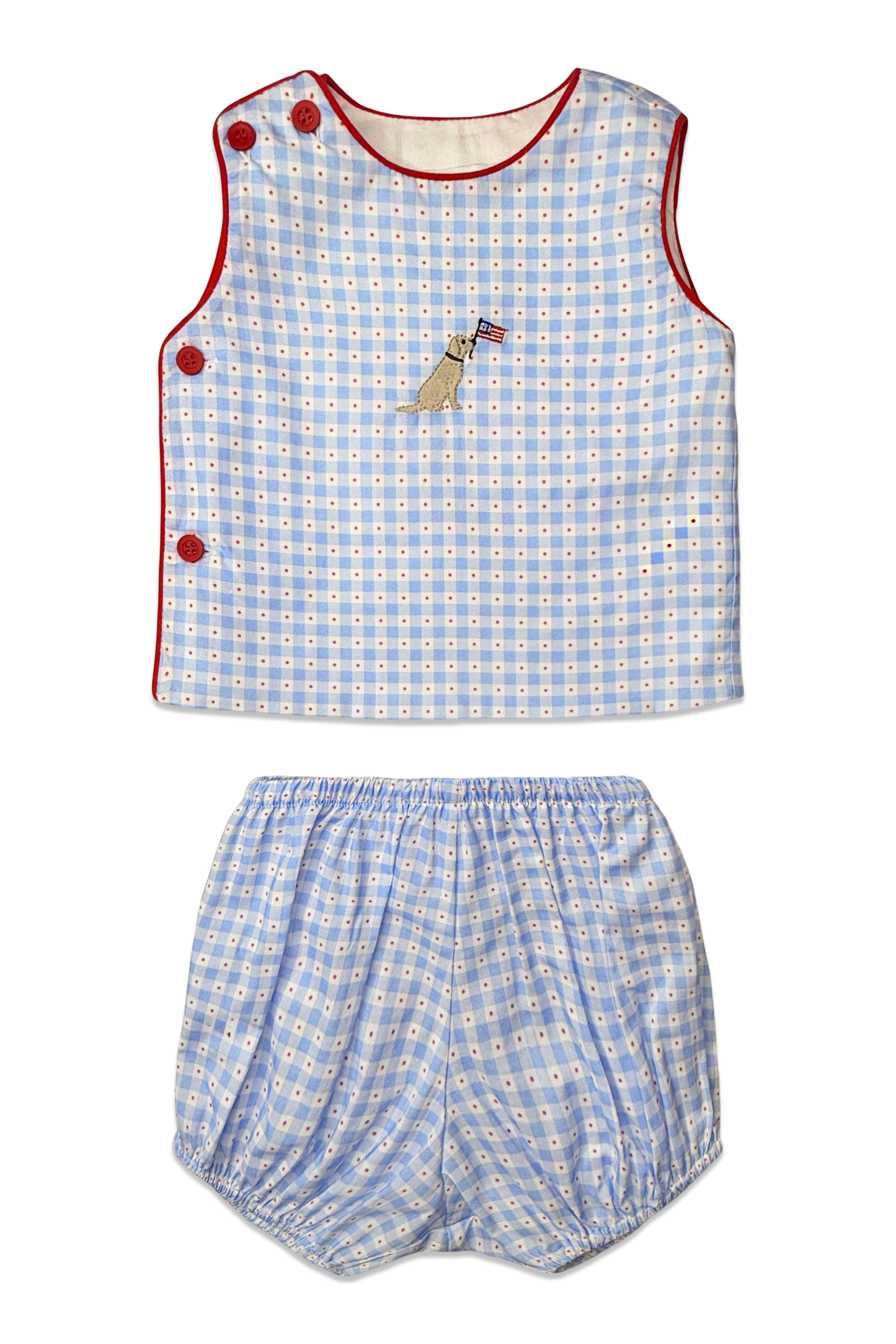 Beau Bloomer Set - Patriotic Plaid