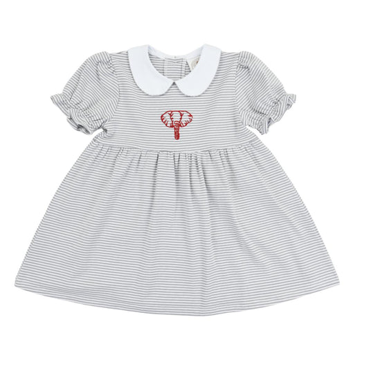 Grey Stripe Elephant Mascot Dress