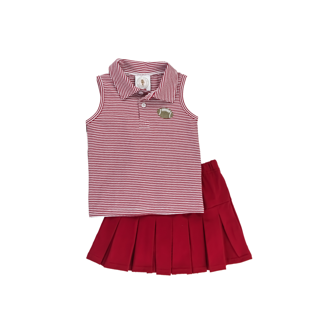 Fan Zone Skort Set- Dark Red