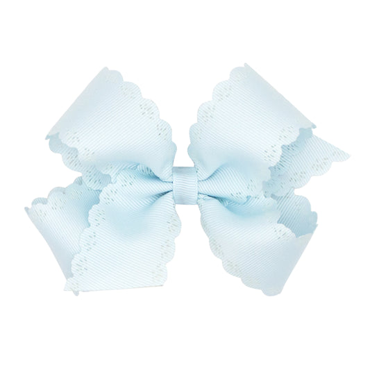 Small King Eyelet Embossed Edge Bow