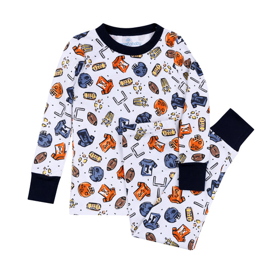 Navy/Orange Future Draft Picks Toddler Long Pajamas