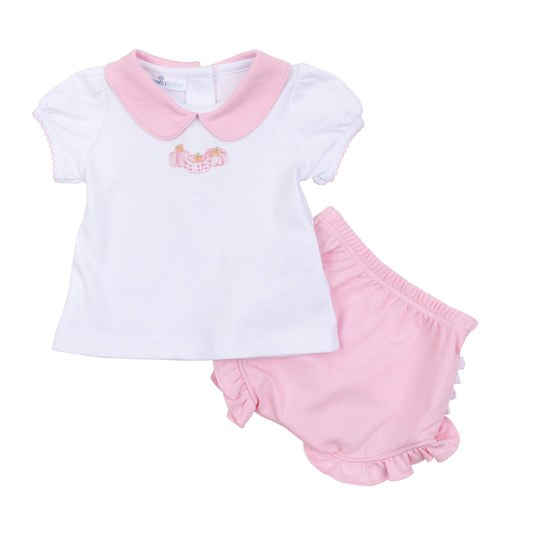 Precious Pumpkins Collared Ruffle S/S  Diaper Cover Set