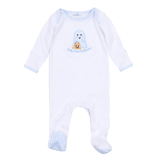 Boo Crew! First Halloween Footie - Light Blue