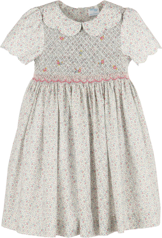 Fall Blossom Smock Dress - Pink