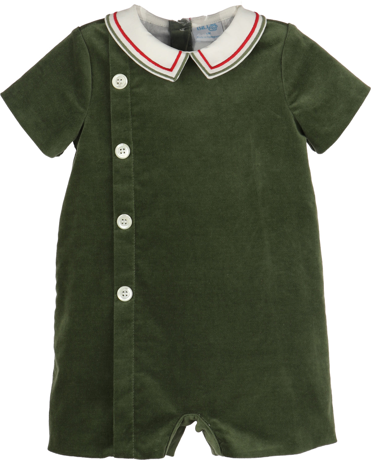 Mistletoe Velvet Boy Bubble, Green