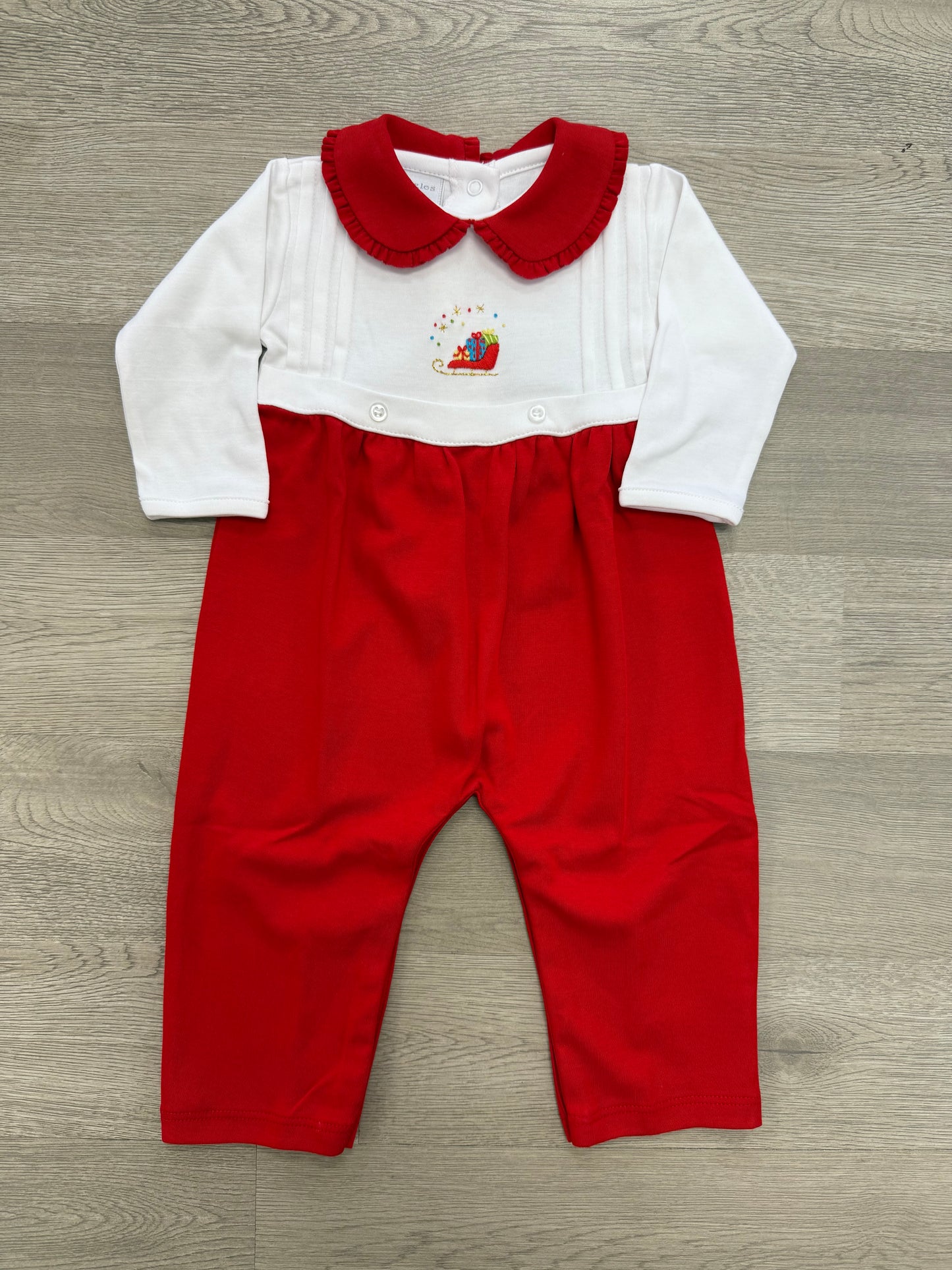 Santa's Sleigh Girl Romper