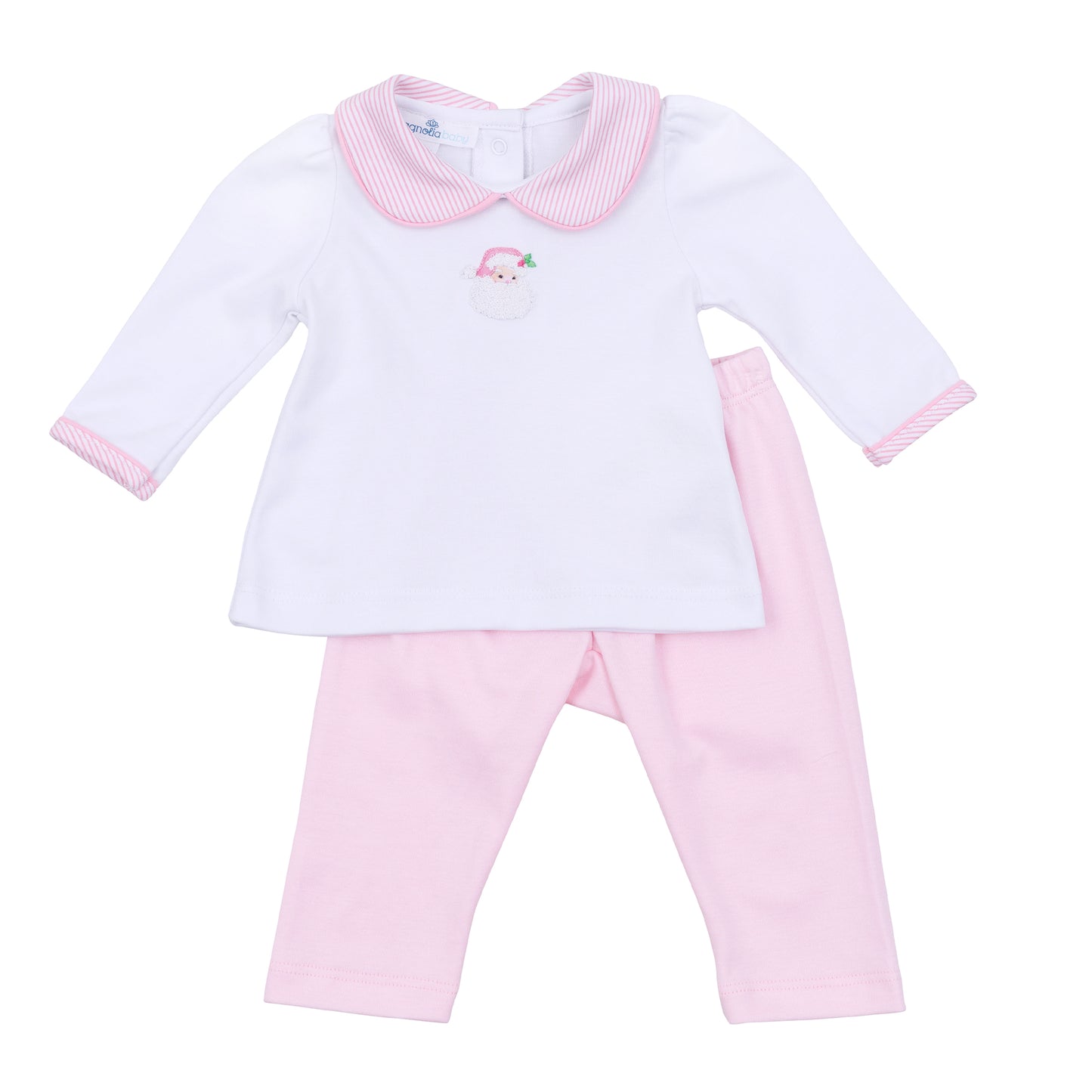 Santa Baby Pant Set - Pink
