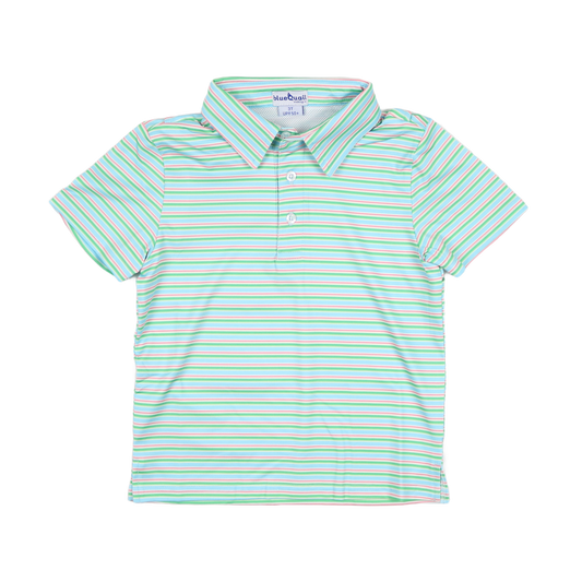 Sherbet Stripe Polo Short Sleeve Shirt