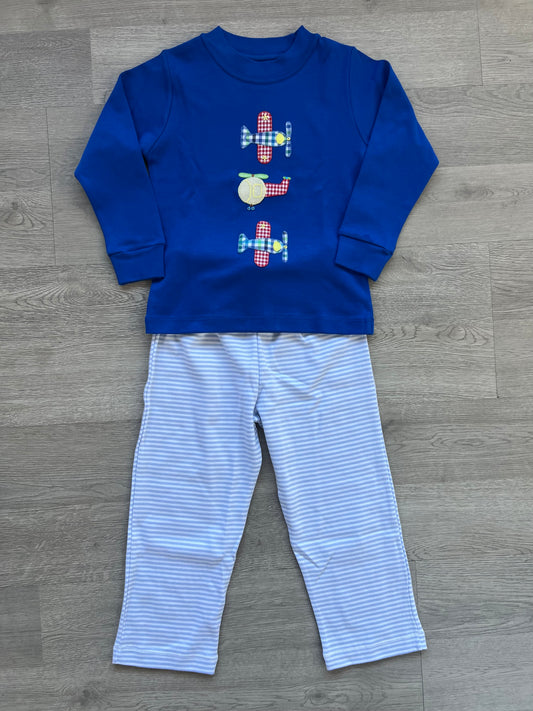 Airplane Applique Pant Set