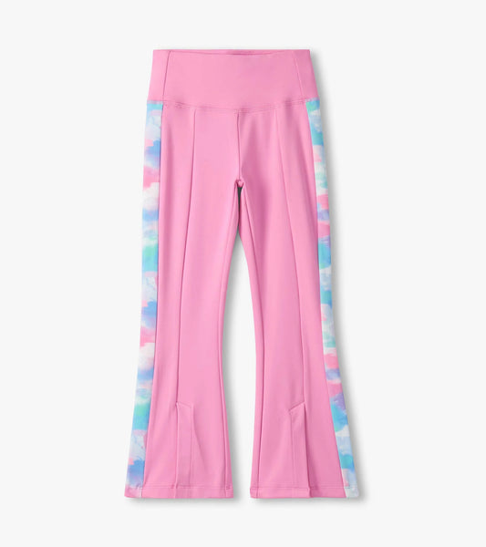 Fuchsia Pink Active Flared Pants