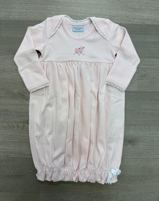 Pink Crochet Lamb Gown