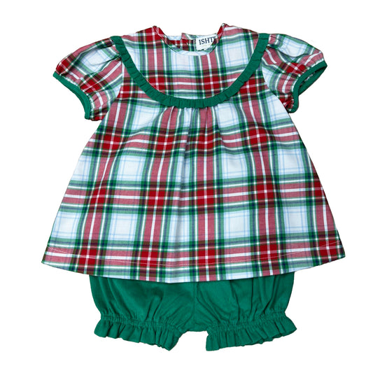 Red/Green Plaid Bloomer Set