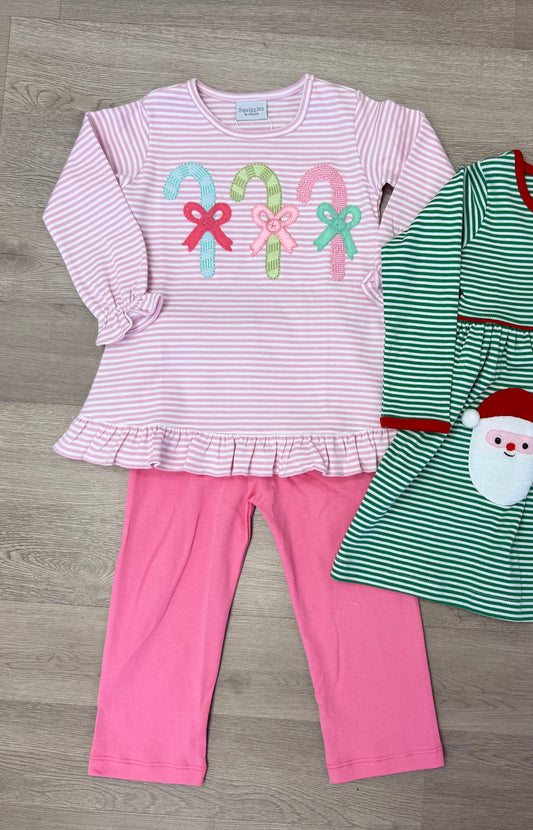 Pastel Candy Cane Pant Set