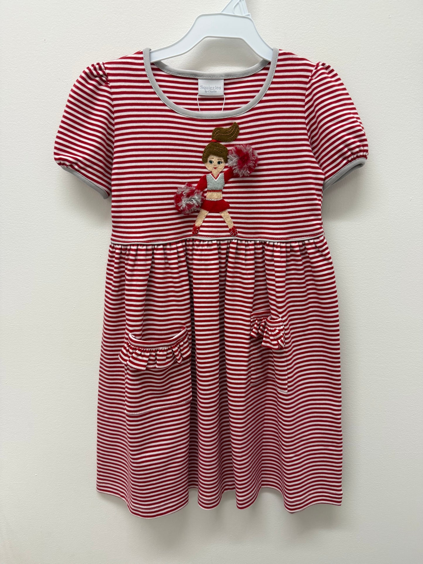 Red Stripe Cheer Dress