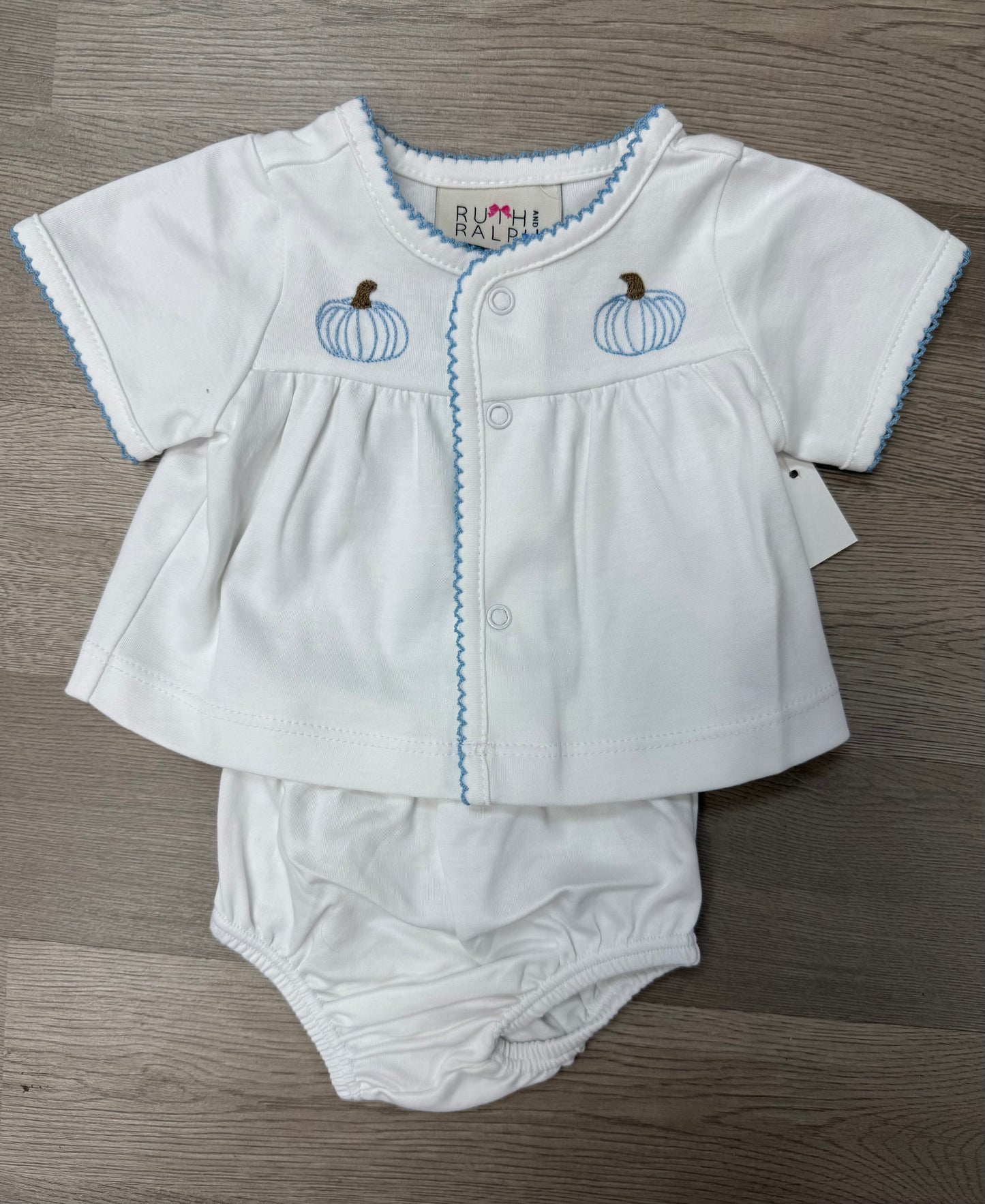 Blue Pumpkin Diaper Cover Set