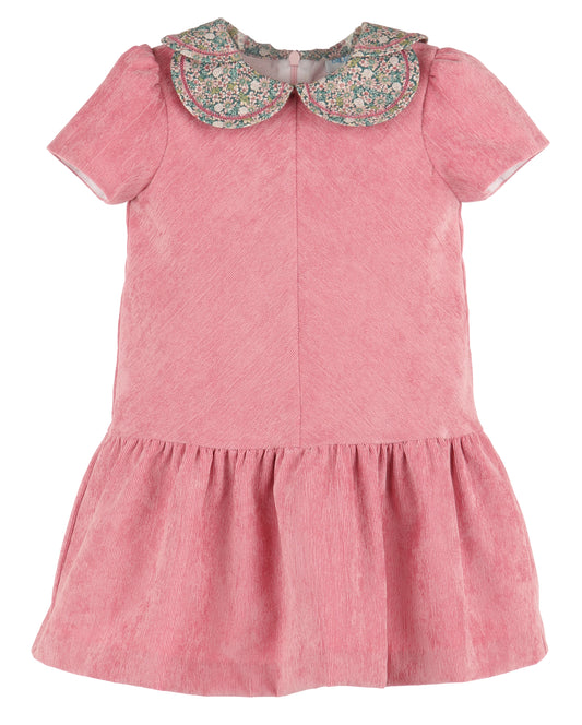 Rose Cord Petal Print Dress