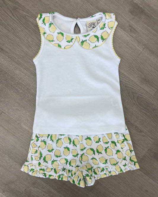 Lemon Print Short Set