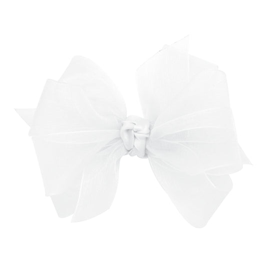 Mini Classic Organza Girls Double Hair Bow