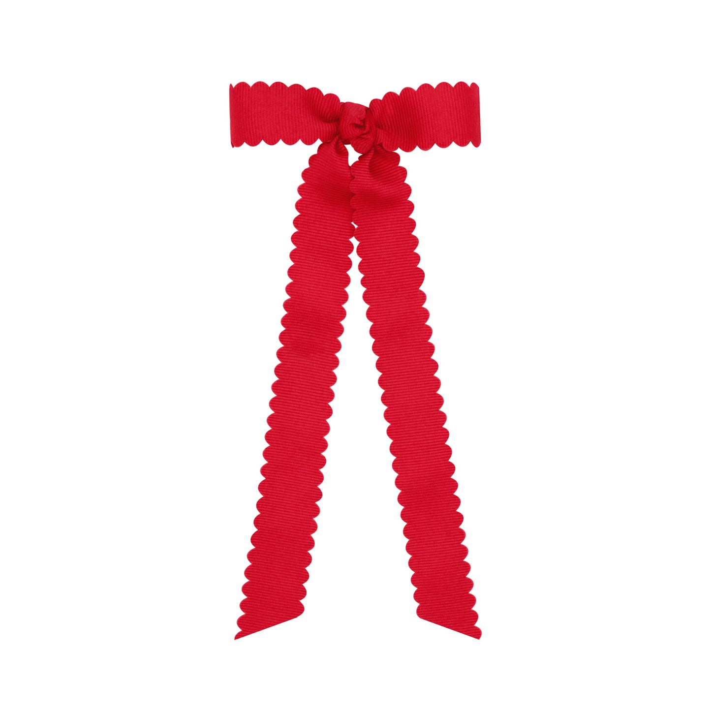 Mini Grosgrain Scalloped Streamer Bow