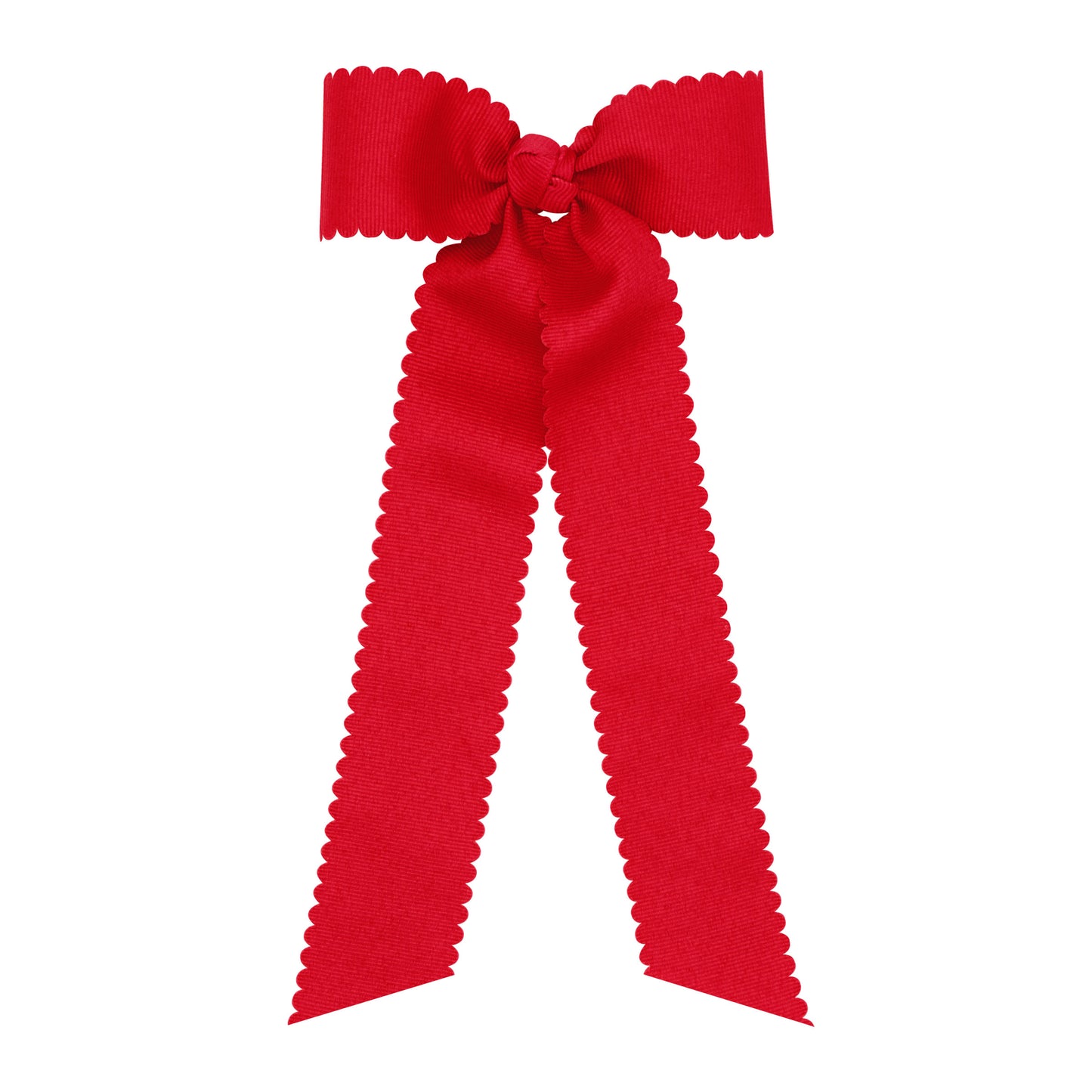 Medium Grosgrain Scalloped Streamer Bow
