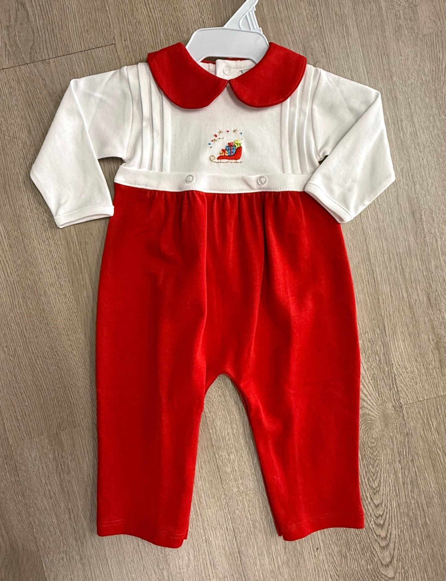 Santa's Sleigh Boy Romper