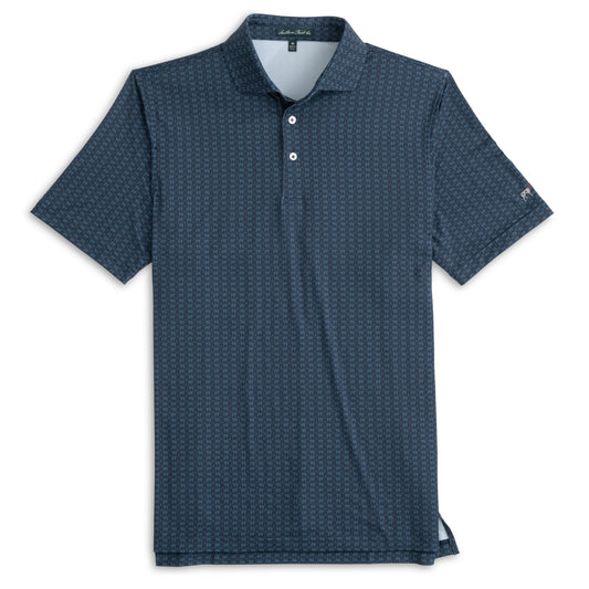 Heritage Print Performance Polo - Mallard Blue