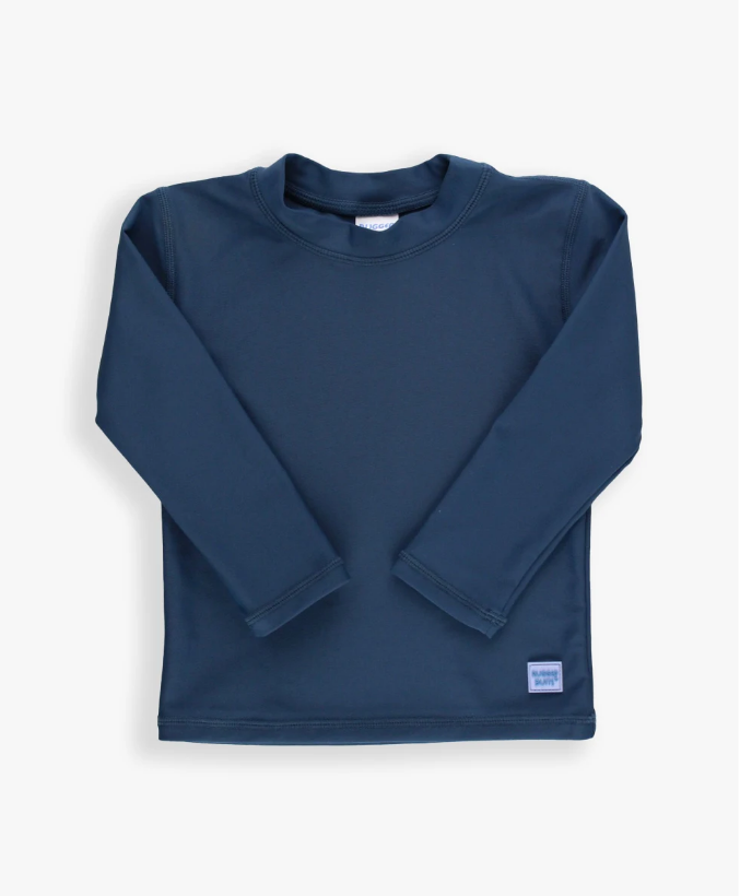 Long Sleeve Rash Guard - Navy - 6/12m