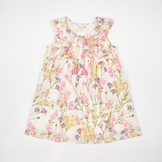 Pink and Green Floral Dress