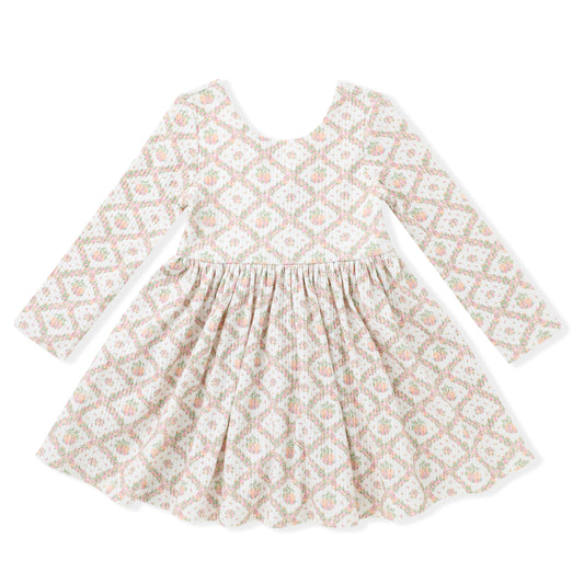 Ribbed Pumpkin Floral Dress