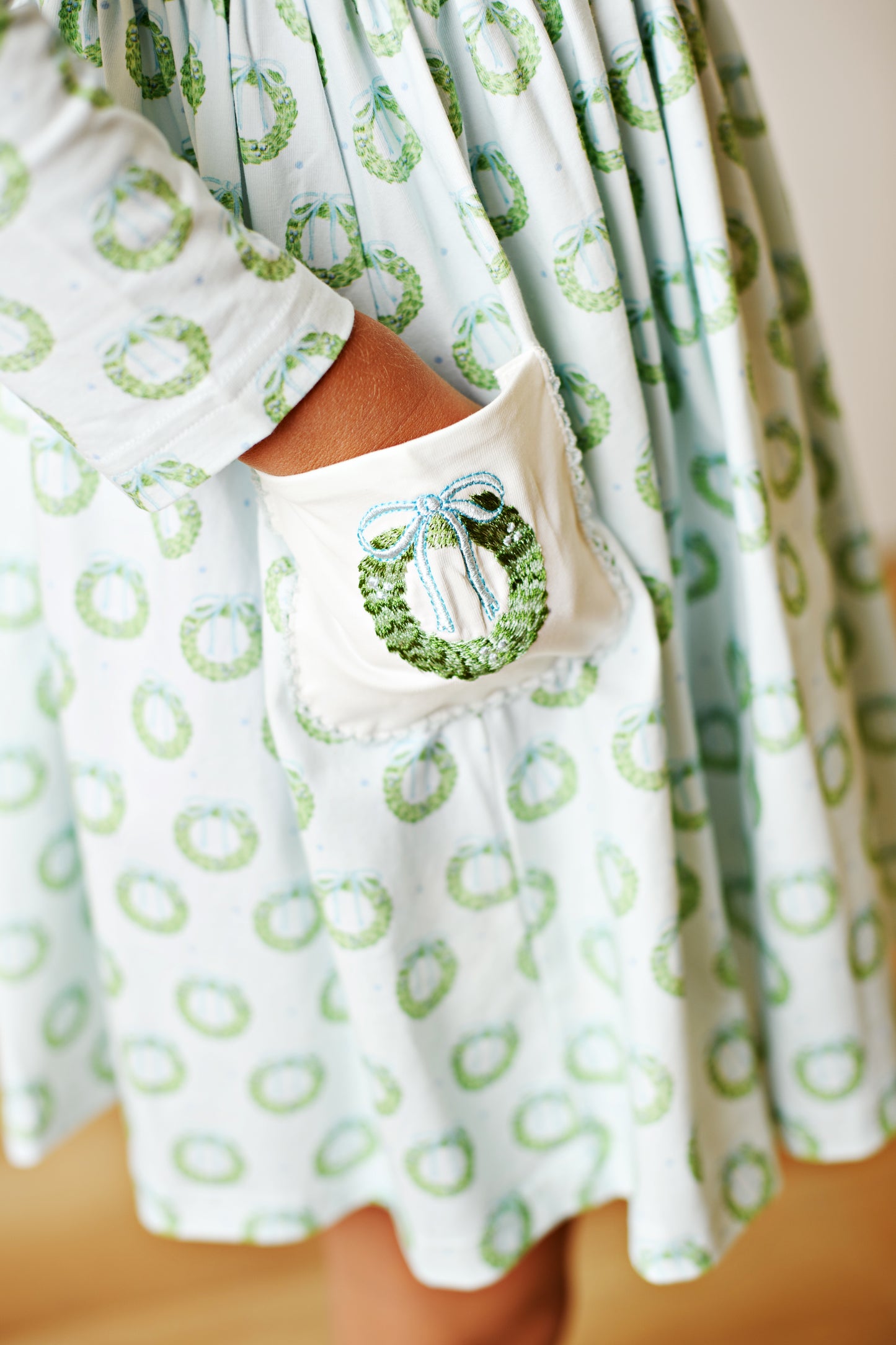 Wreath Pocket Dress