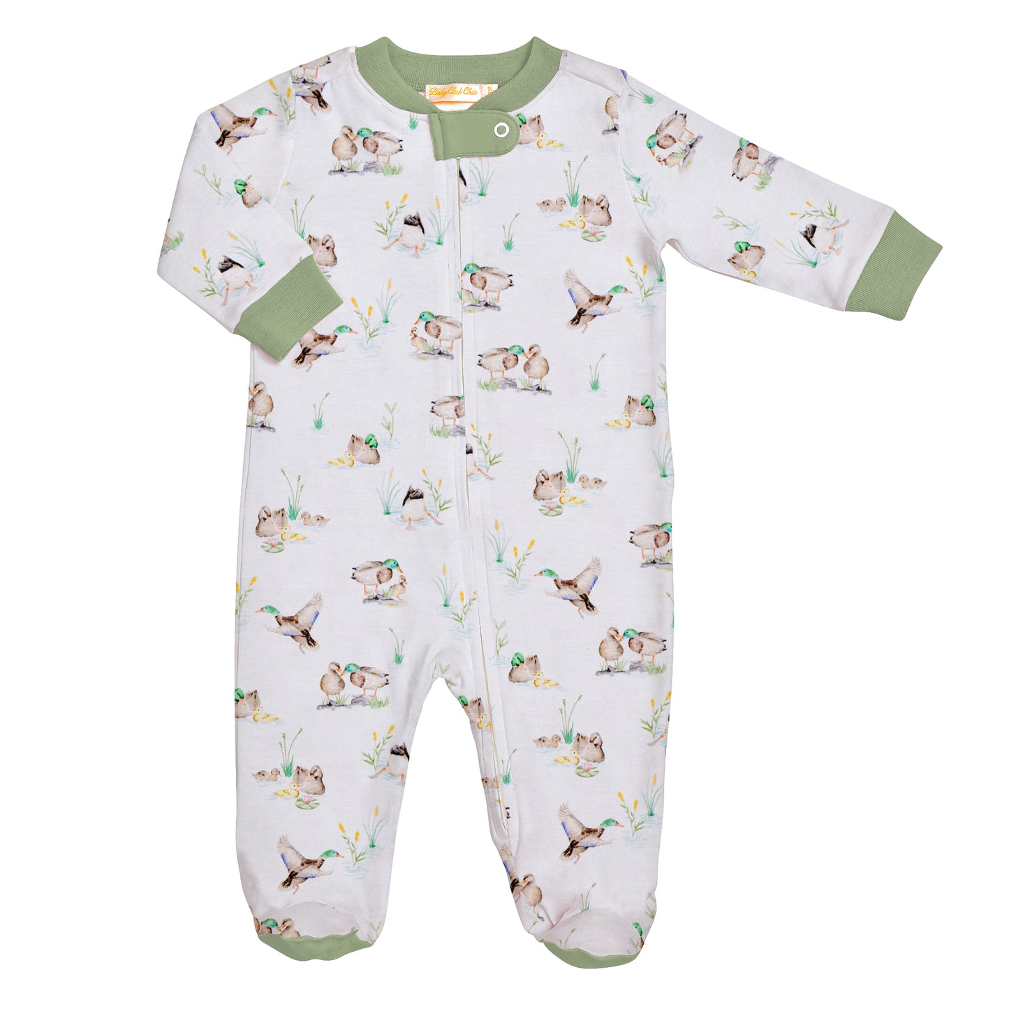 Duck Pond Printed Zipped Footie