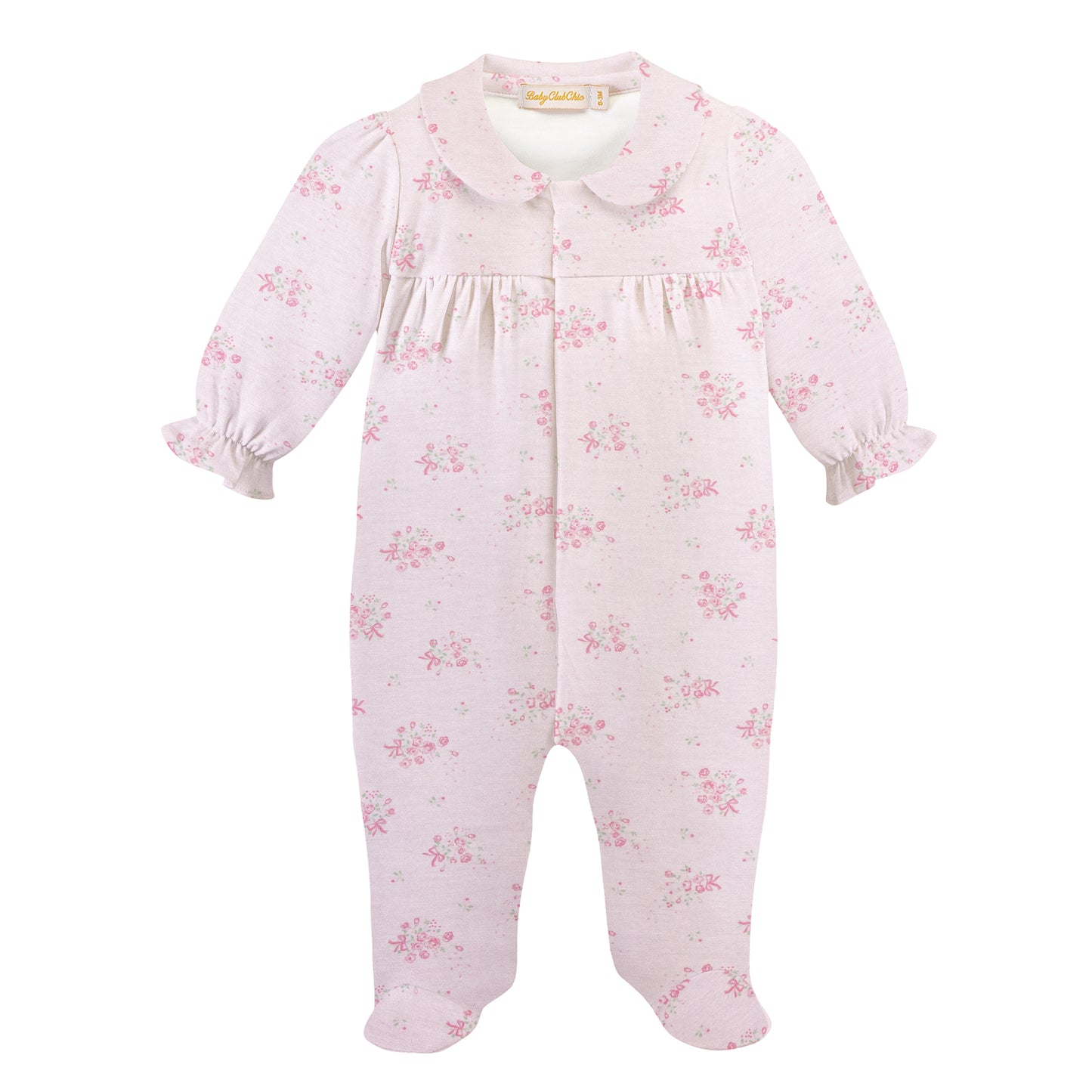 Tiny Bunch of Roses Printed Zipped Footie