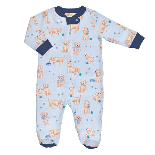 Puppy Adventures Zipped Footie