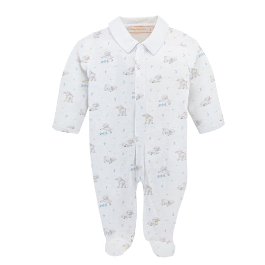 Tiny Baby Sheep Printed Footie