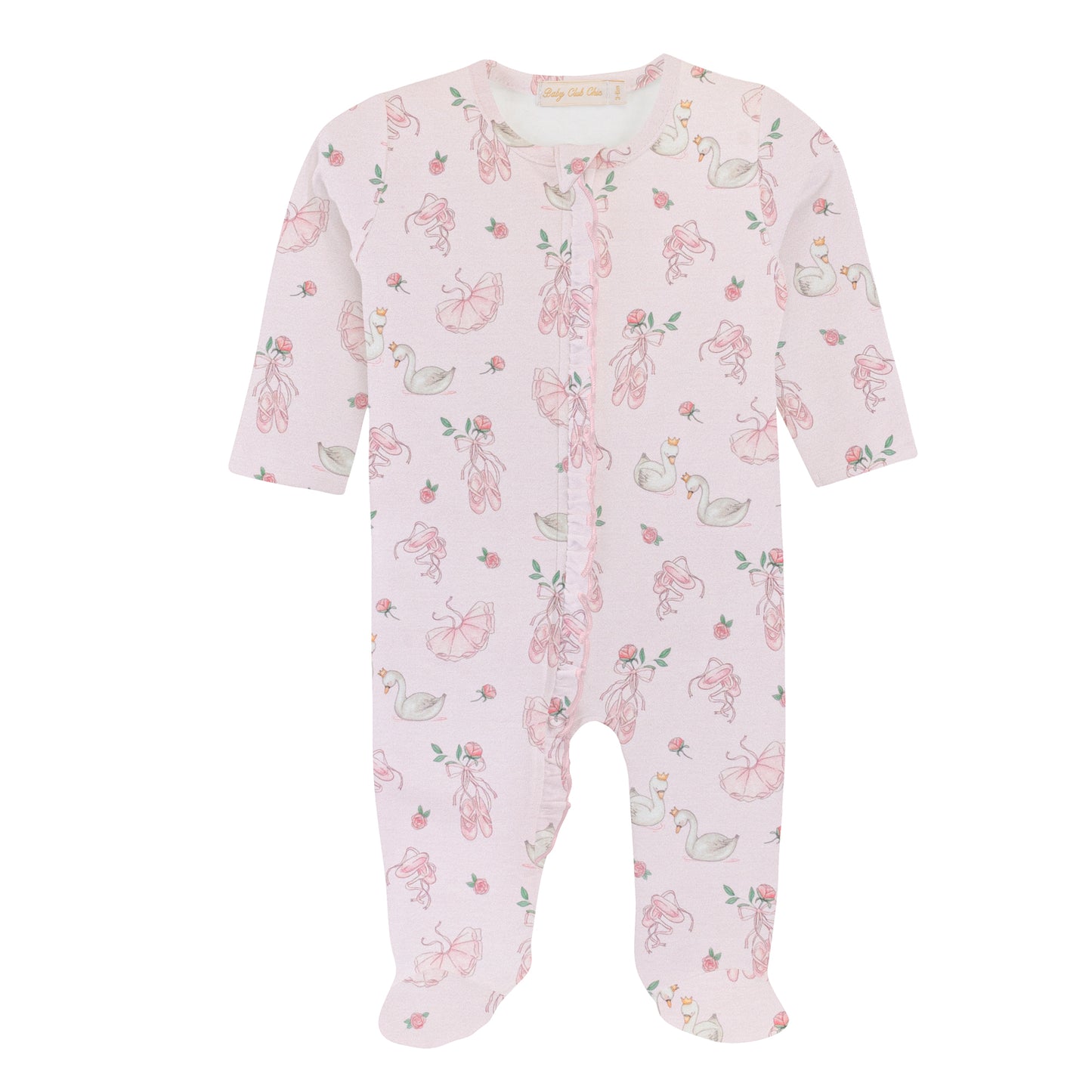 Twinkle Toes Printed Zipper Footie