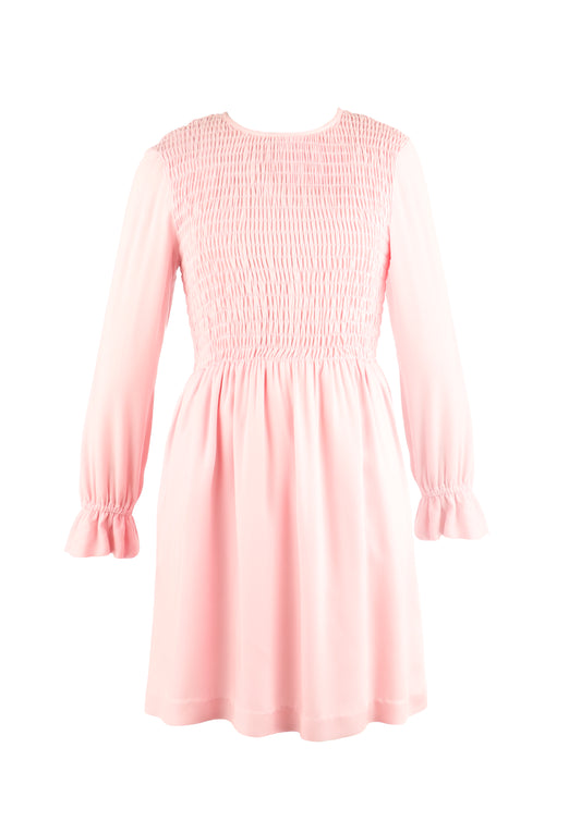 The Carla Shirred Dress - Pink