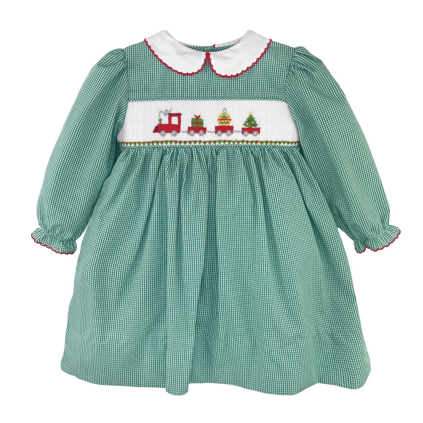 Christmas Train Smocked Dress
