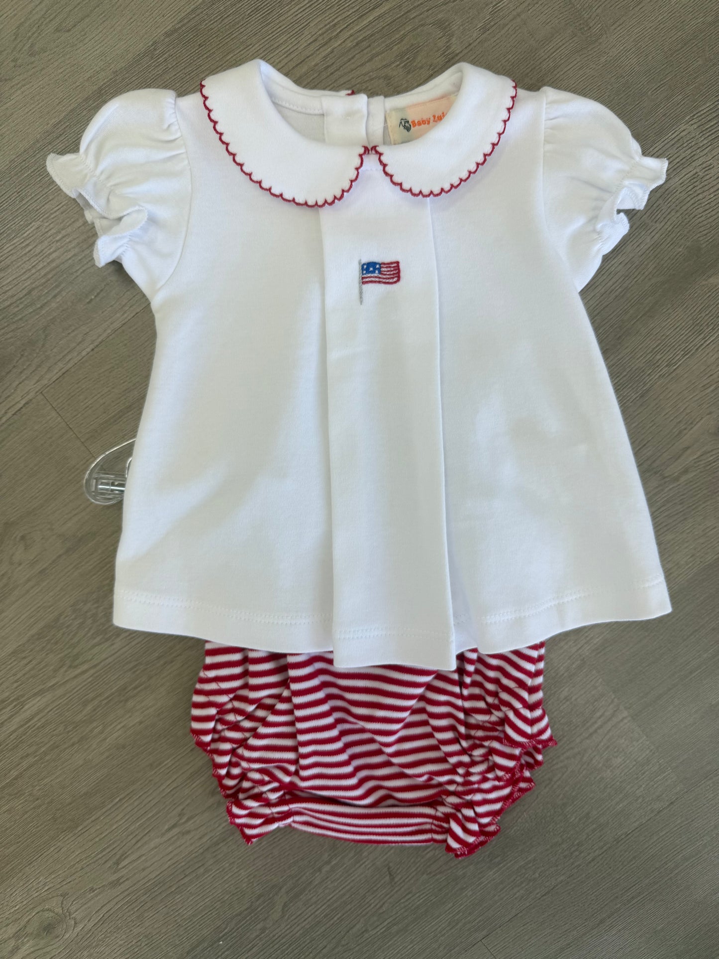 Girl Flag Diaper Set