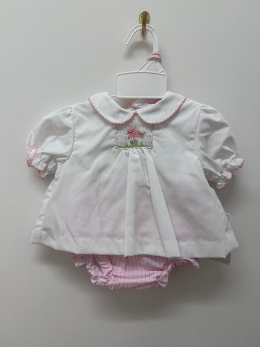 Pink Bunny Diaper Set