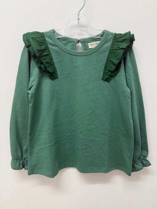 Green Ruffle Top