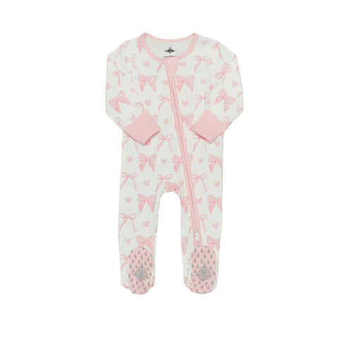 Bows Bamboo Zip Romper