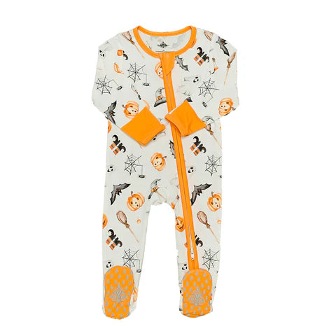 Spooky Bamboo Zip Romper